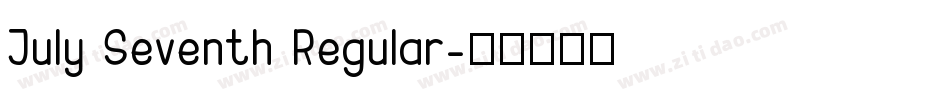 July Seventh Regular字体转换